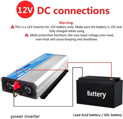 чистый инвертор DC12V энергии волн синуса 3000W к AC120V с дистанционным управлением