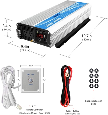 чистый инвертор DC12V энергии волн синуса 3000W к AC120V с дистанционным управлением