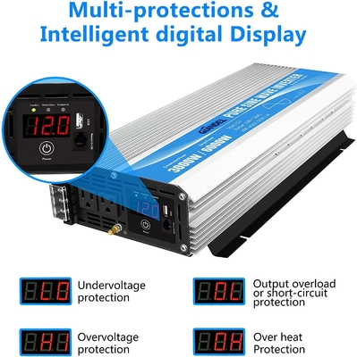 чистый инвертор DC12V энергии волн синуса 3000W к AC120V с дистанционным управлением