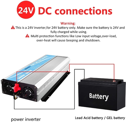 Инвертор 3000W MSDS UN38.3 волны синуса DC24V чистый гибридный солнечный